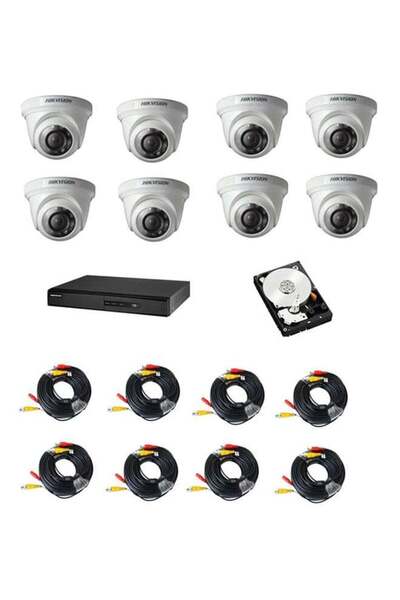 Hikvision Turbo HD CCTV Camera Kit with 8-Channel Digital Video Recorder and ...