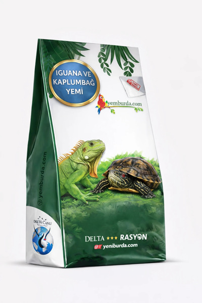 delta rasyon İguana & Kaplumbağa Yemi Büyük Taneli - 3 KG Sürüngenler İçin Ta...