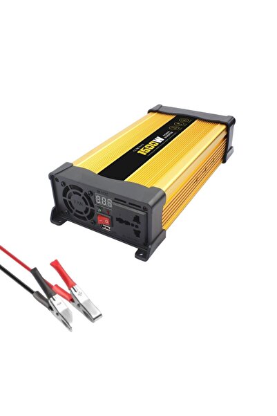 NO BRAND 1500W 12V–220V Car Inverter, AC Socket and USB Port, High-Power Powe...