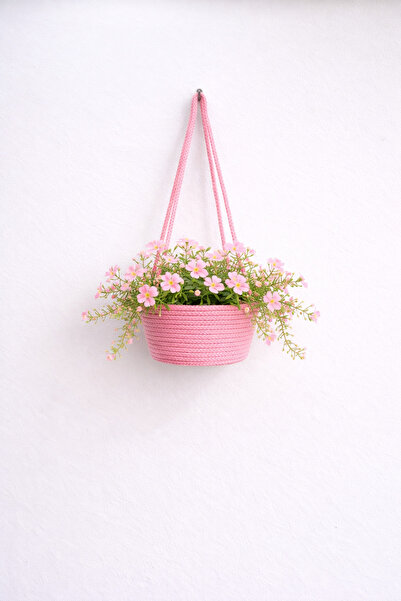 ÖRGÜM Çiçeklik Dekoratif Saksı Sepeti 20X15 Cm Çok Amaçlı Sepet ( ASMA APATI ...