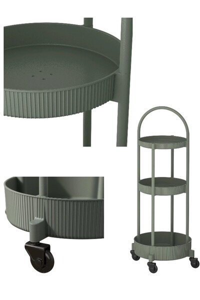IKEA JUTTERSBO servis arabası Duru shop , gri-yeşil, 36x36 cm
