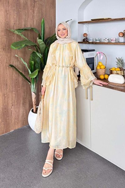 Şulemoda Giyim cu model Rochie Galben-Verde