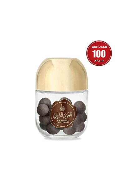 Al Rehab perfumes Oud Al Turabi Maamoul, 100 grams, black in color.