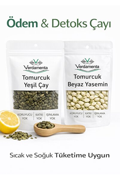 verdamenta Tomurcuk Yeşil Çay 100 gr + Beyaz Yasemin Çayı 30 gr 2’li Set | De...