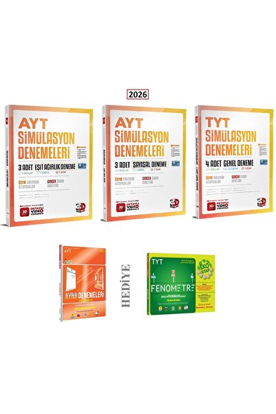 3D Yayınları TYT 4'lü Simülasyon - Eşit Ağırlık 3'LÜ ve Sayısal 3'LÜ Genel De...
