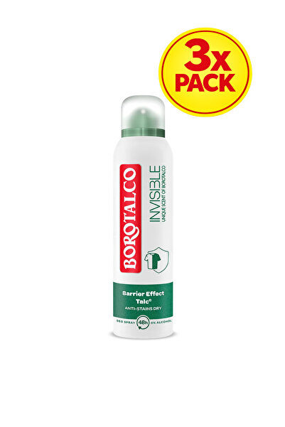Borotalco 3x PACK Deodorant Spray Invisible Original