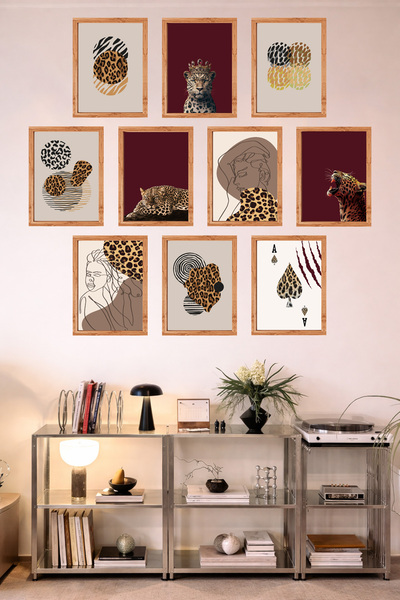 UNT 10-Piece Frame-Looking Modern Painting Set – 15X20 cm Mdf Uv Printing