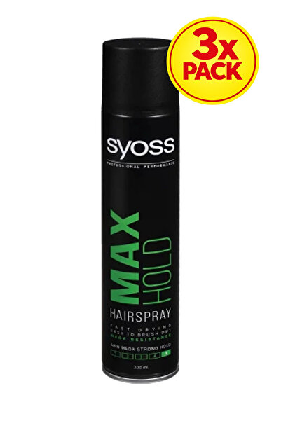 Syoss Fixativ Fixativ Max Hold, pachet de 3, 300 ml