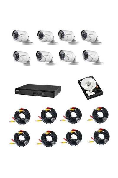Hikvision Hikvision Complete Security System: 8 x 2MP Outdoor Cameras, Includ...