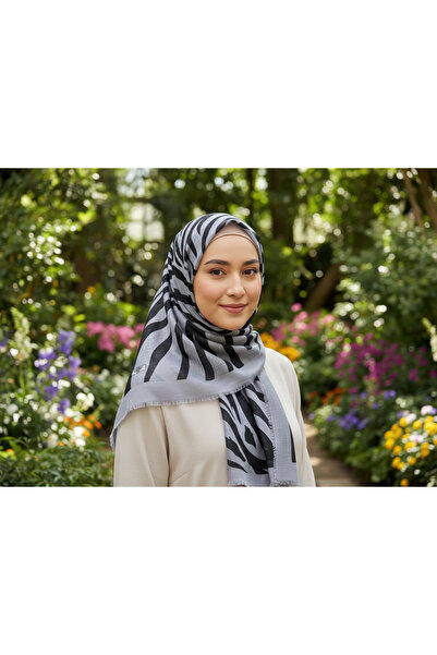 NİSA İPEK Premium Dalga Patterned Scarf– Modern Lightweight Patterned Hijab S...