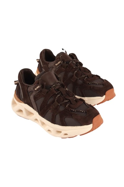 luuq shoes Flux Genuine Leather Suede Lace Detailed Women's Casual Shoes Snea...