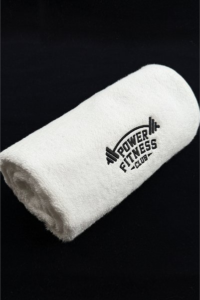 RunGear Up Power Fitness Sports Towel 100% Cotton 600 Gsm Gym Pilates Yoga Training Towel 50 X 100 cm Navy Blue Black White 100% Cotton Sports Fitness Towel