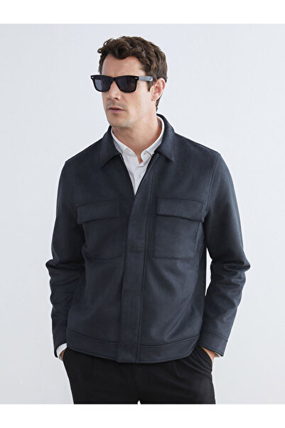 LC Waikiki Petrol Standard Mold Όψη σουέτ Ανδρικό Μπουφάν