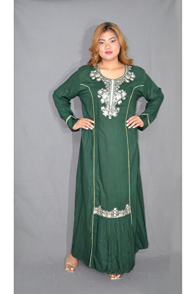 Zainah Women’s Jalabiya – Modest Long Dress with Embroidered Details - Perfec...