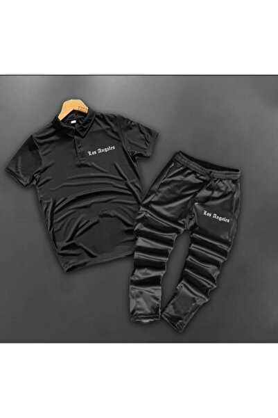 NOFLEN Los Angeles Polo Yaka Tshirt Scuba Sweatpants