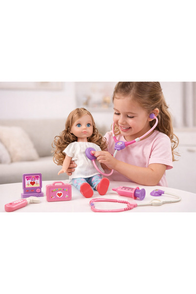 sweet girl "Sweet Girl" Educational Doll with Complete Doctor's Kit - Interac...