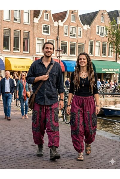 AYASOFYA OTANTIK Unisex Nepalese Ethnic Authentic Cargo Pocket Casual Bohemia...