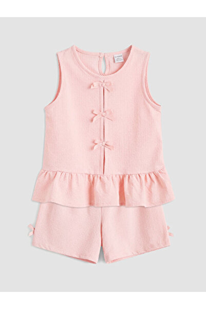 LC Waikiki Κοριτσίστικη μπλούζα και σορτς με φιόγκο για τους λάτρεις του στυλ...