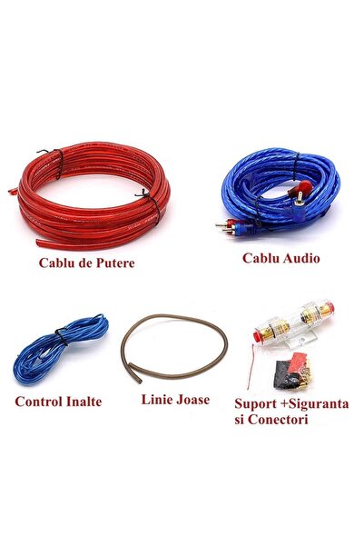 NO BRAND Kit cablu audio pentru subwoofer auto MD-668 – Conexiuni de înaltă c...