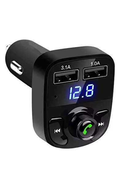 NO BRAND Transmițător FM auto X8, Bluetooth 5.0, player MP3, USB dual 3.1A, h...