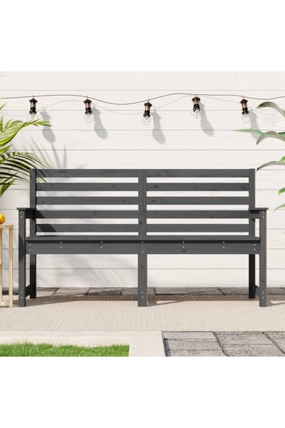 Concept Bancă de grădină, gri, 159,5x48x91,5 cm, lemn masiv de pin