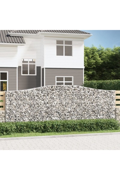 Concept Coșuri gabion arcuite 3 buc. 400x30x140/160 cm fier galvanizat