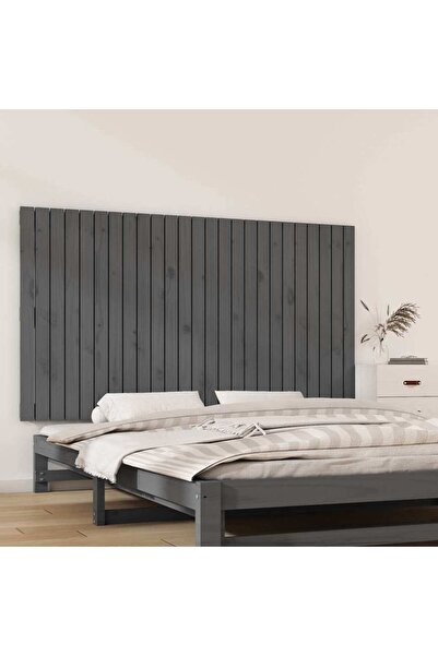Concept Tăblie de pat pentru perete, gri, 159,5x3x90 cm, lemn masiv pin