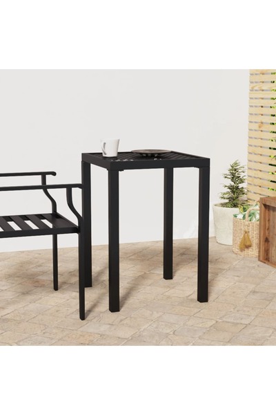 Concept Τραπέζι κήπου, ανθρακί, 50x50x72 cm, ατσάλι