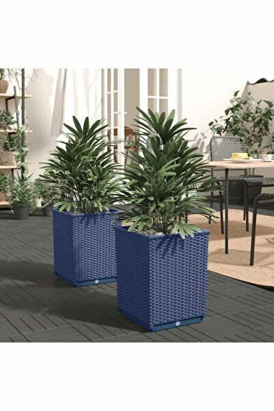 Concept Γλάστρες, 2 τεμ., σκούρο γκρι, 30x30x37 cm, πολυπροπυλένιο