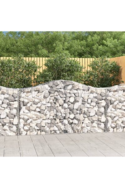 Concept Coșuri gabion arcuite 7 buc, 200x50x100/120 cm, fier galvanizat