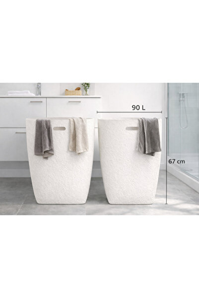 NO BRAND Set laundry baskets 90 L – storage basket for laundry, toys and home...