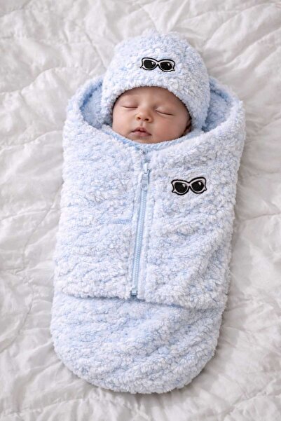 GHAND External Swaddle with Zipper Hat Baby Blanket External Swaddle Gift 0-1...