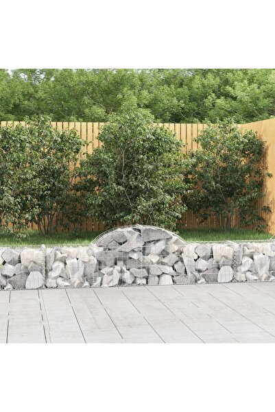 Concept Coșuri gabion arcuite 2 buc, 200x30x40/60 cm, fier galvanizat
