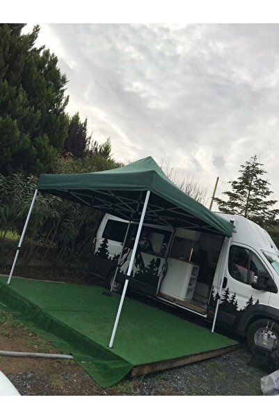 Empressco Yeşil 3x3 Katlanır Akordiyon Çardak, Pratik ve Şık Dış Mekan Koruyucu