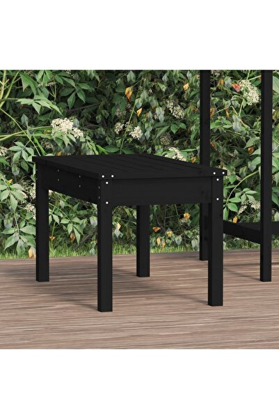 Concept Bancă de grădină, negru, 80x44x45 cm, lemn masiv de pin