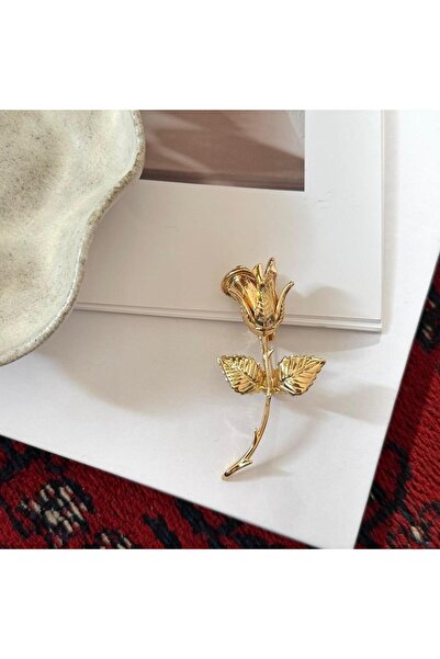Alice İsstanbul Gold Gül Broş