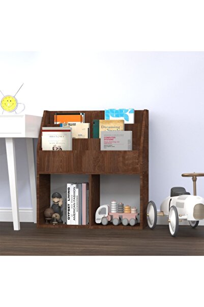 Concept Raft reviste copii, stejar maro, 71x30x78,5cm, lemn prelucrat