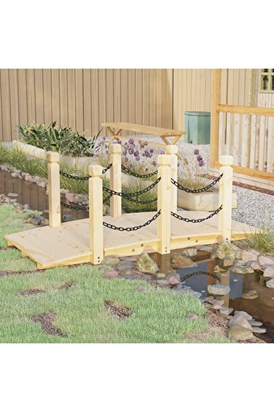 Concept Pod de grădină balustrade cu lanț 150x67x56 cm lemn masiv molid