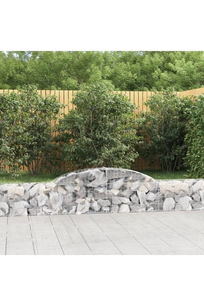 Concept Coșuri gabion arcuite, 8 buc., 300x30x40/60 cm, fier galvanizat