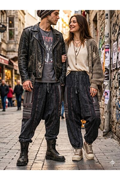 AYASOFYA OTANTIK Unisex Nepalese Ethnic Authentic Cargo Pocket Casual Bohemia...