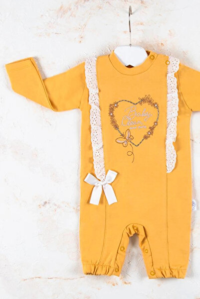 Generic Brand Love Heart Embroidered 100% Cotton Baby Girl Jumpsuit