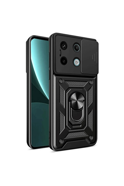 cepmoda حافظة REDMİ "NOTE 13 PRO (4G)" ذات الطبقة المزدوجة - حلقة، حامل، غطاء...