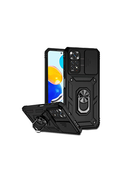 cepmoda حافظة REDMİ "NOTE 11 PRO / 12 PRO (4G)" مزدوجة الطبقات - حلقة، حامل، ...