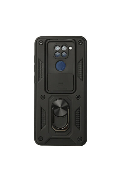 cepmoda حافظة REDMI "NOTE 9" ذات الطبقة المزدوجة - حلقة، حامل، غطاء منزلق للك...