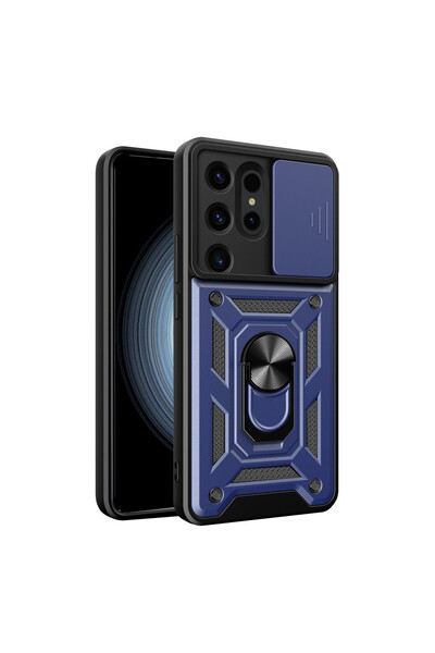 cepmoda حافظة سامسونج جالاكسي "S24 ULTRA" ذات الطبقة المزدوجة - مع حلقة وحامل...