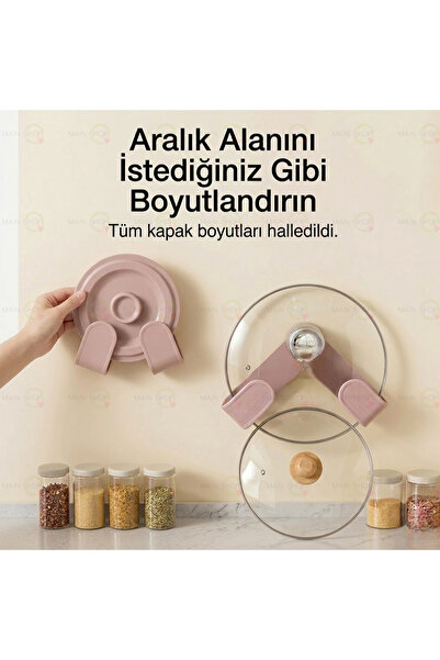 MAİN SHOP Suport pentru capace de oală, montat pe perete, 2 bucăți, nu necesi...