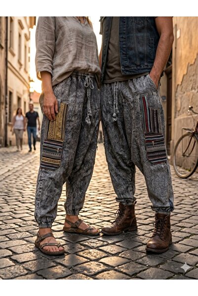 AYASOFYA OTANTIK Unisex Nepalese Ethnic Authentic Cargo Pocket Casual Bohemia...