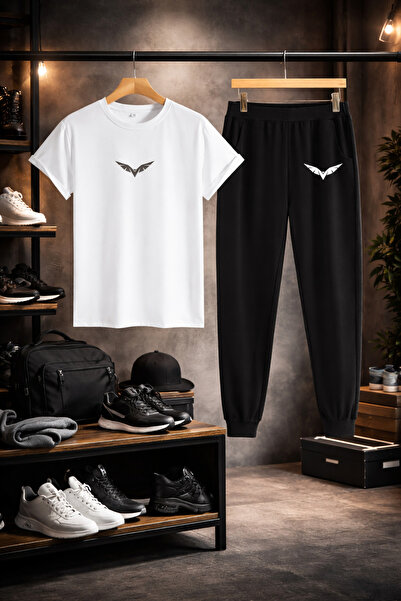 Syndra Kanat Printed Unisex Summer Tracksuit T-Shirt Sweatpants Top Set