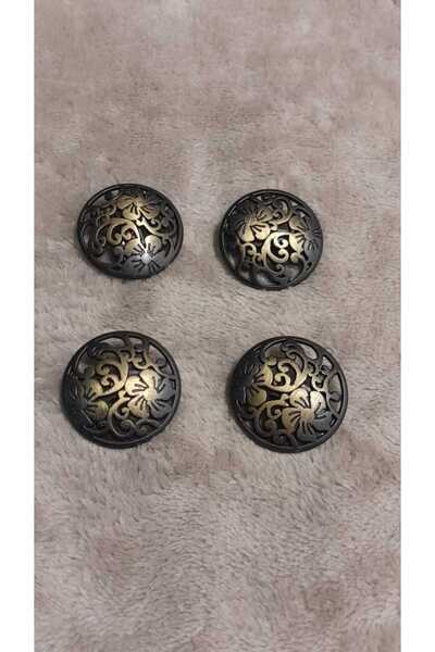 ILCARE Antique Copper Brushed Button 38 Size 26 mm 6 Pieces
