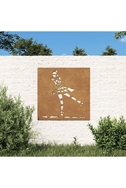 Concept Διακόσμηση τοίχου κήπου 55x55 εκ. σχέδιο μπαλαρίνας Corten steel